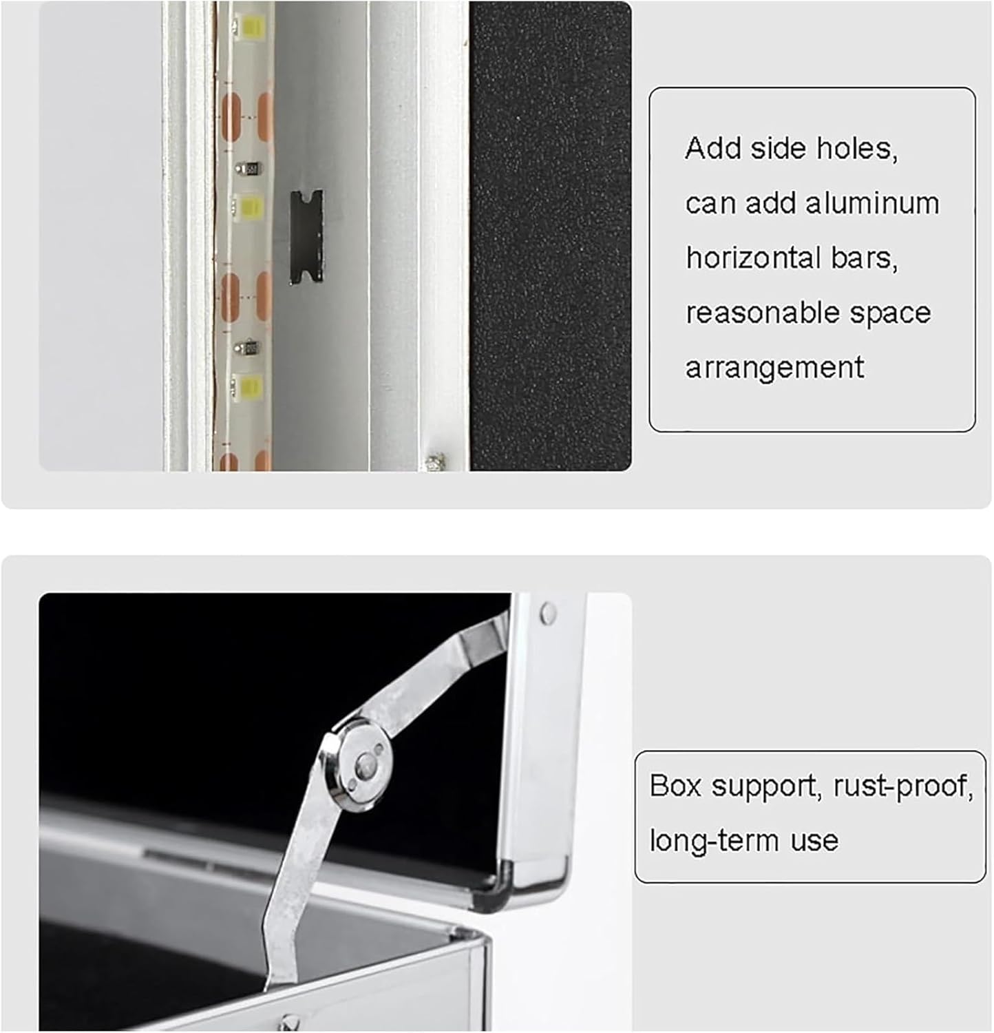 Mobile Foldable Vendor Cart, Aluminum Alloy Jewelry Display Case with Foldable Stand, Waterproof Night Market Jewelry Stall Display Suitcase, for Easy Transport and Displays