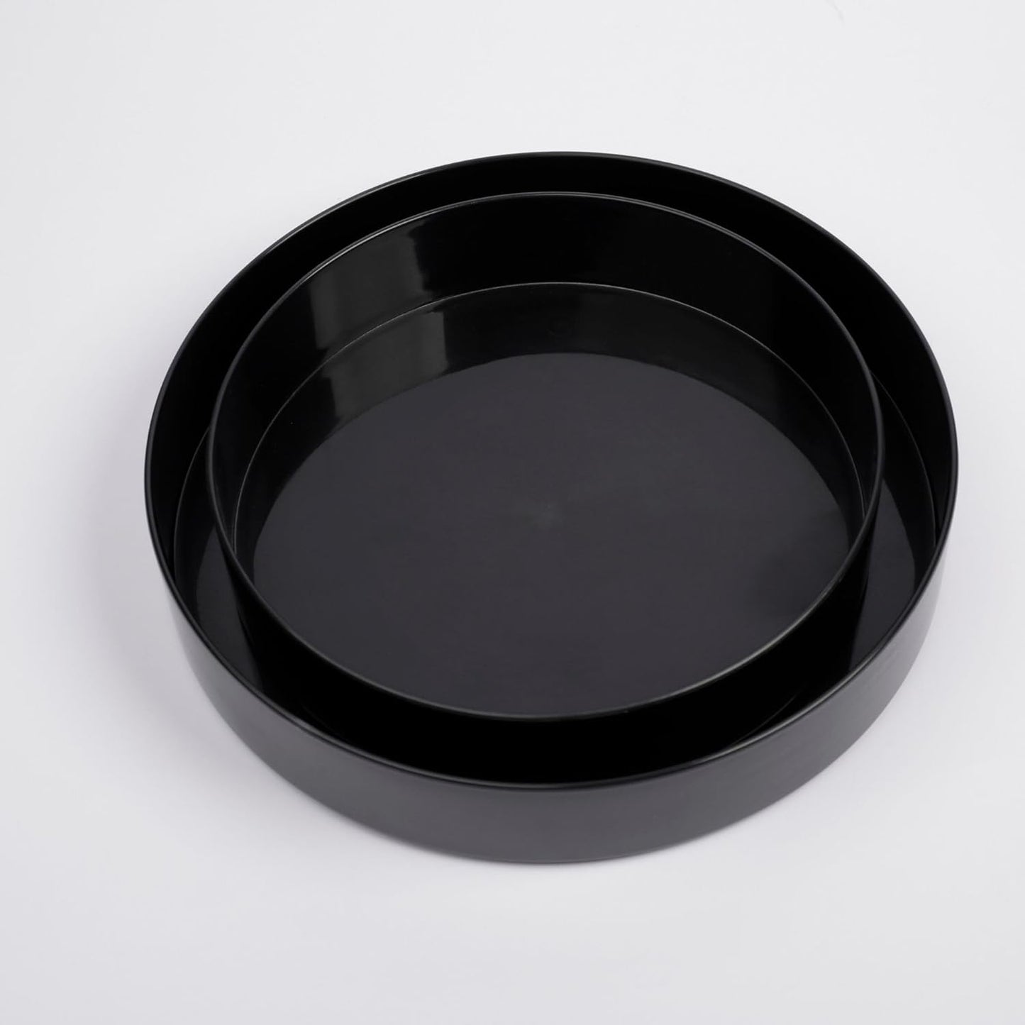 Marsrut 2Pcs Traditional Japanese Ikebana Suiban Pot: Round Plastic Bonsai Tray | Ikabana Vase Kit for Flower Frog, Branch, and Pebble Arrangement | Durable Bowl and Elegant Flower Container