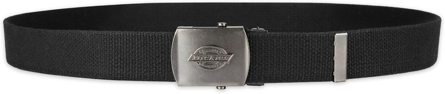 Dickies mens Fabric Web Plaque Logo Buckle Belt - One Size Cut-to-fit-