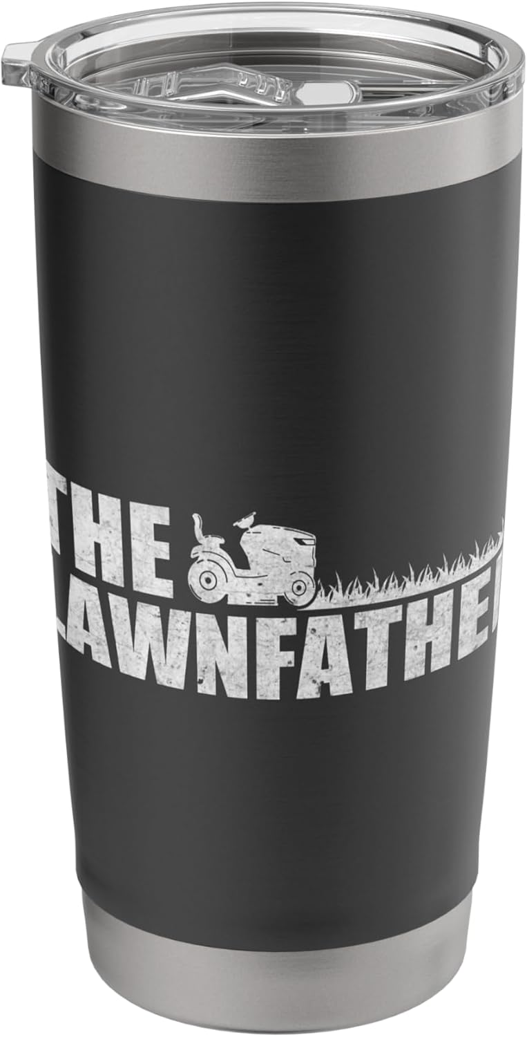 The Lawn Father Funny Mowing Dad Yard Care Humor Stainless Steel Insulated Tumbler