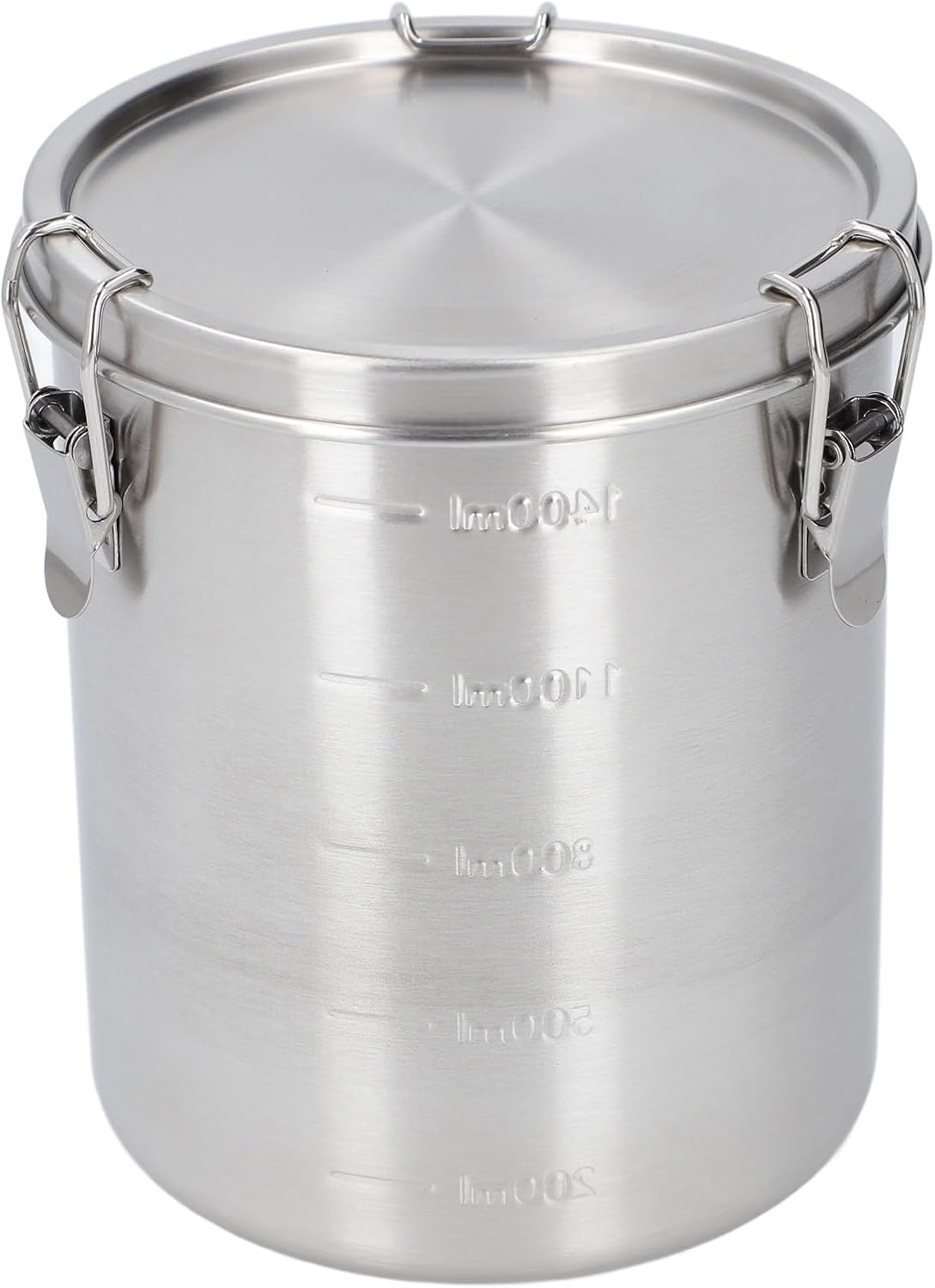 Zerodis Pet Food Storage Container, 304 Stainless Steel Airtight Food Container Canister Cat Dog Food Container Holder Versatile Leakage Proof Storage Bin (1600ML)