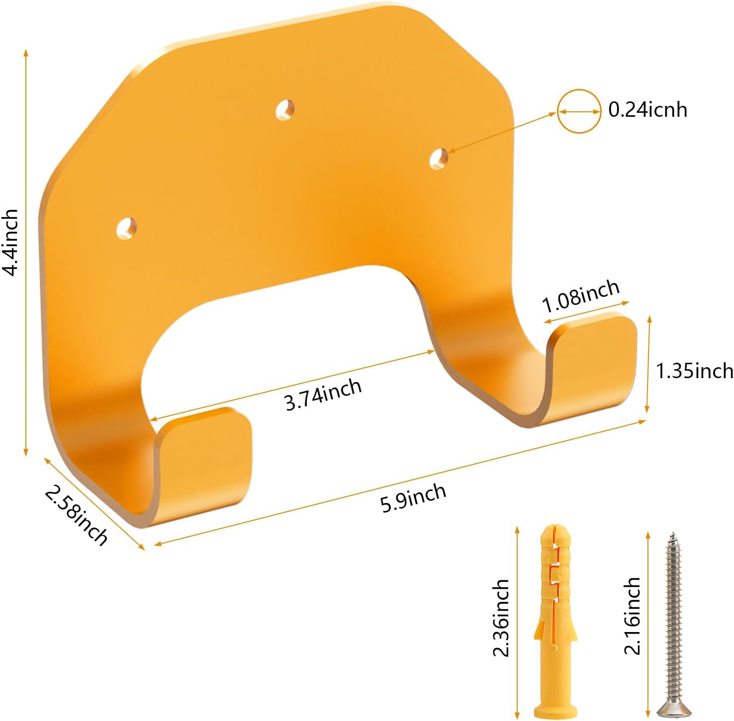 Hedge Trimmer Rack, Wall-Mounted Tool Hanger Compatible with DCHT820B 