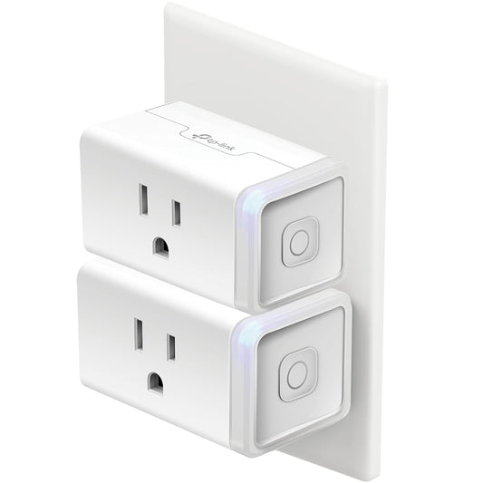 Kasa HS103P2 스마트 플러그, 알렉사, 에코 및 구글 홈 호환, 허브 불필요, 리모컨, 15 Amp, 미국 보험협회 안전시험소(UL) 인증, 2팩