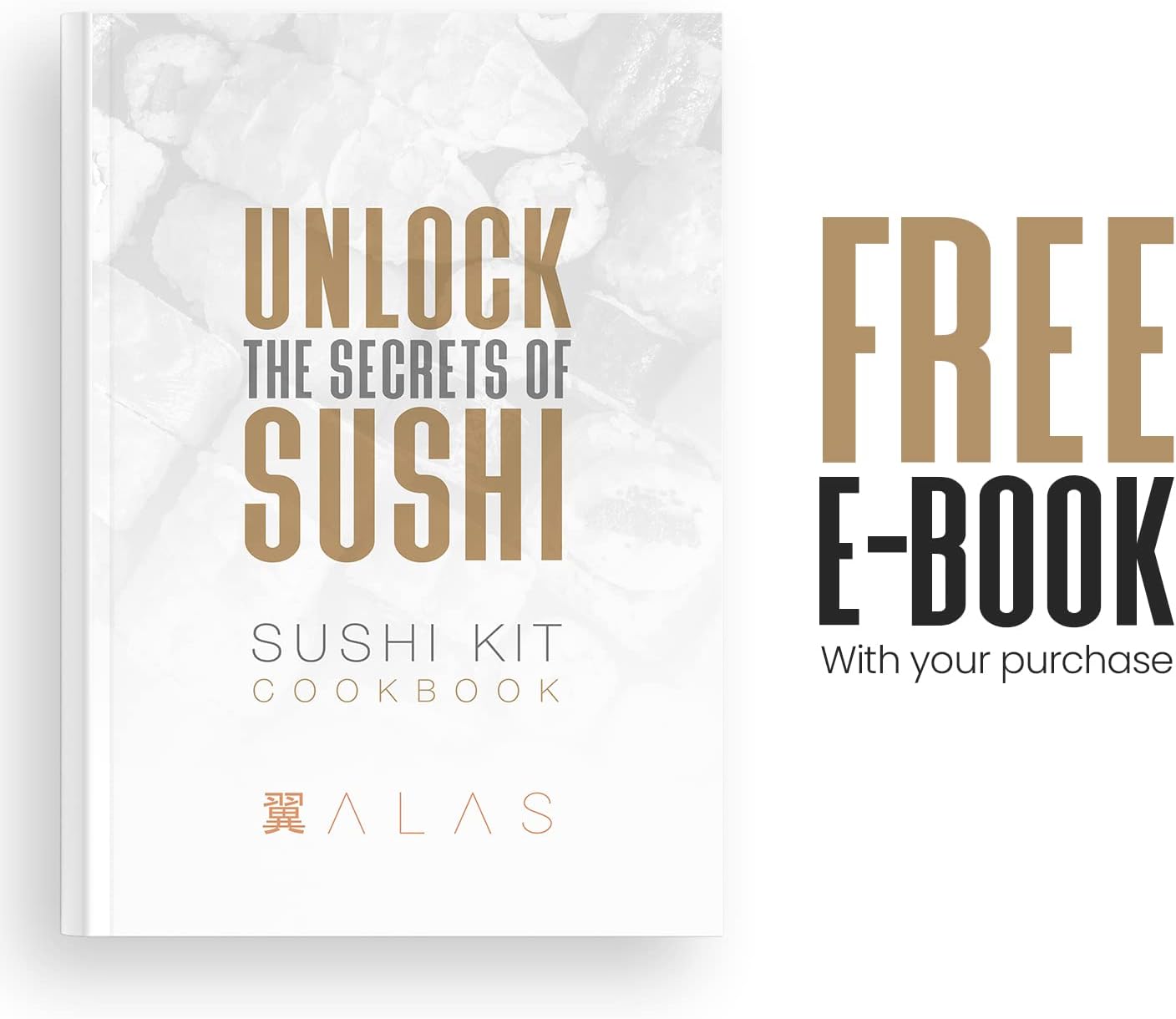 Alas Complete 20 Piece Sushi Making Set - Kit for Beginners & Pros wit