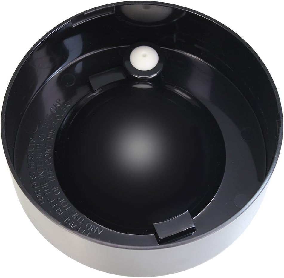 2.5 Pound Vacuum Sealed Pet Food Storage Container; Black Cap & Body/White Paws