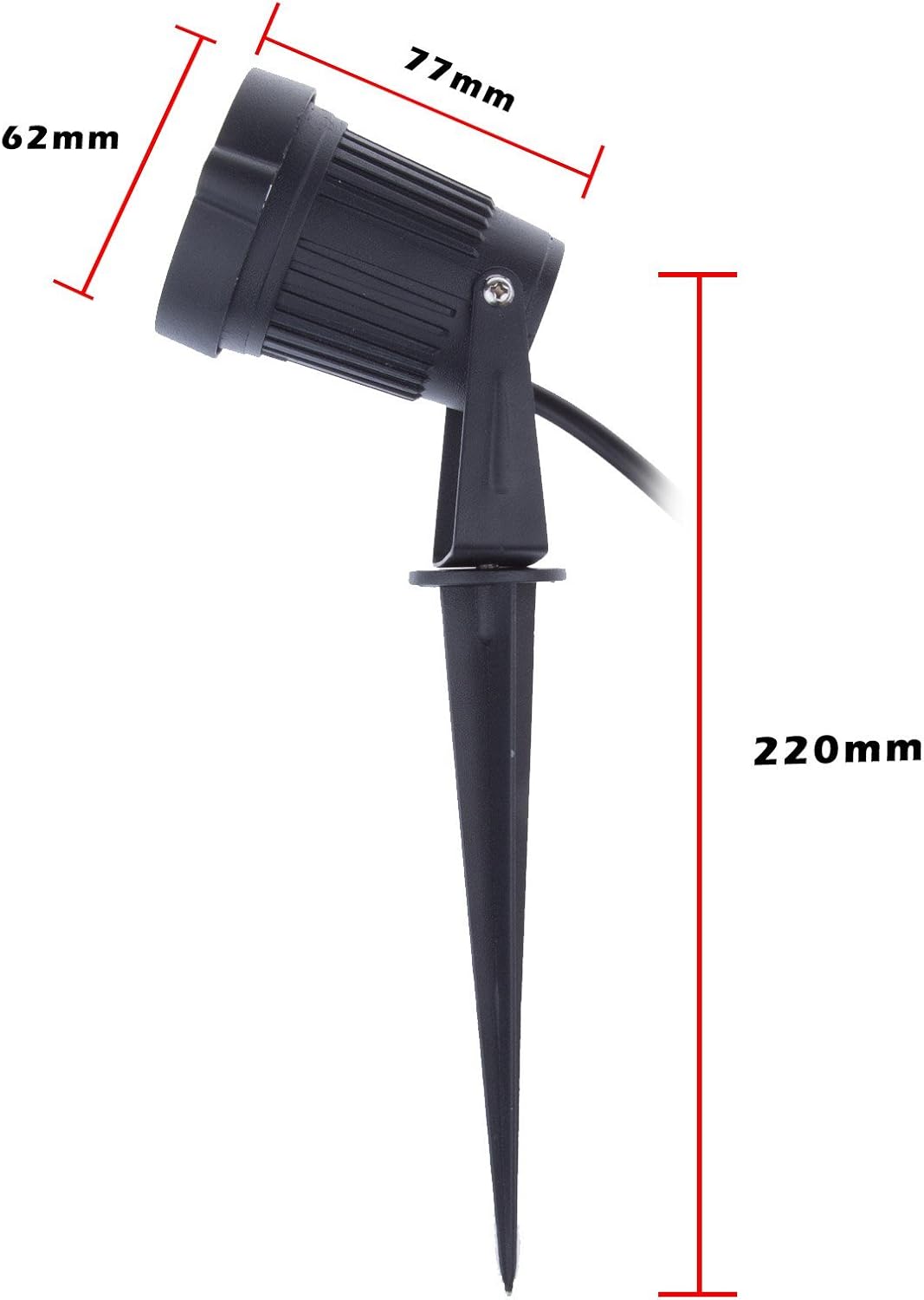 LemonBest® Pack of 2 Outdoor Water-Resistant LED Lawn Garden Landscape
