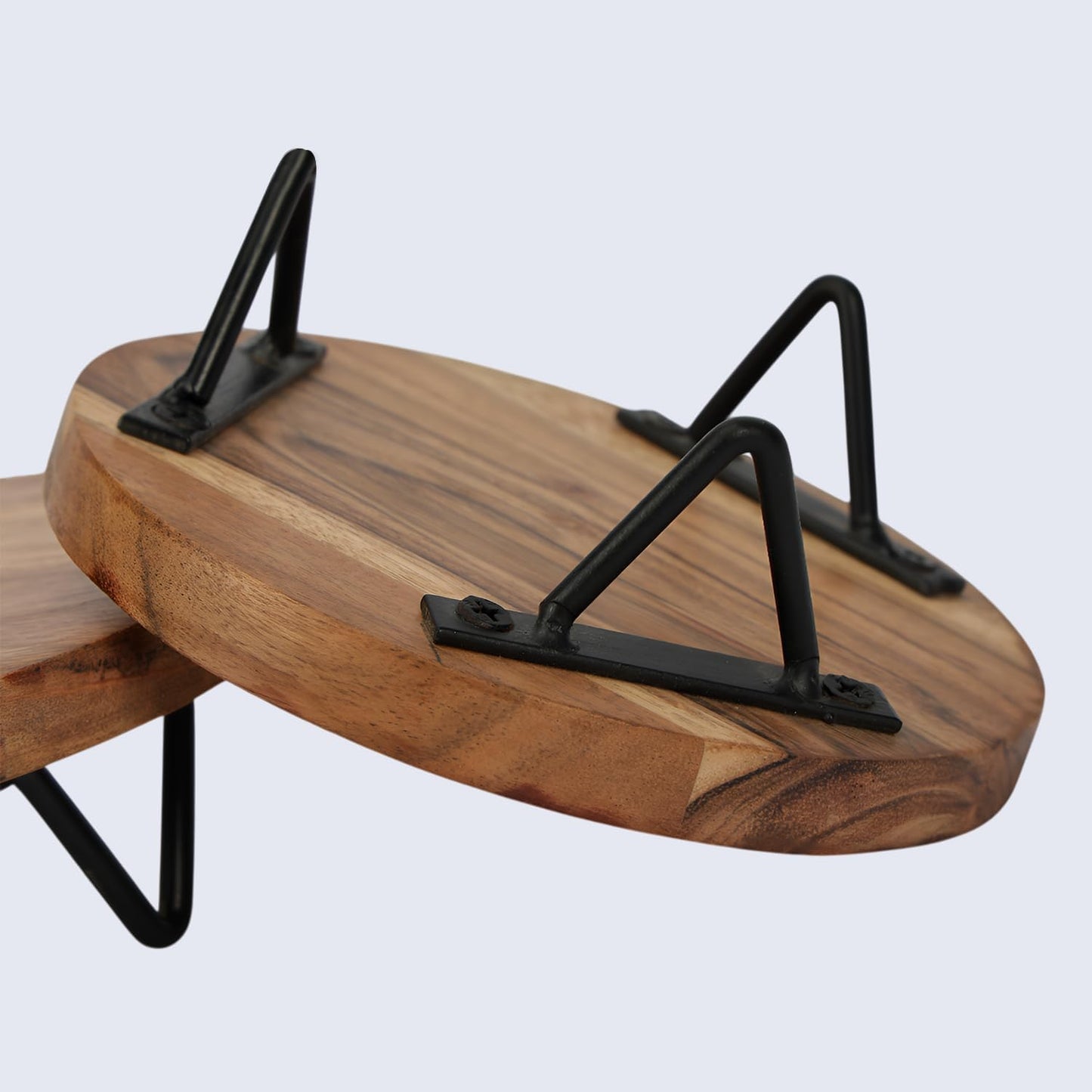 Handicrafts Home 6 Inch Plant Stand Indoor – Pack of 2 Acacia Wood Plant Stool, Round Wood Stool, Outdoor & Indoor Plant Stand for Living Room Decor, Home Decor & Shelves- Small Trivet for Dining Table & Hot Pot- Small Indoor Plant Stand, Office Plant Sta
