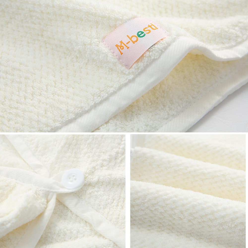 2 Pack Microfiber Hair Towel Wrap,Hair Drying Towel with Button, Hair 