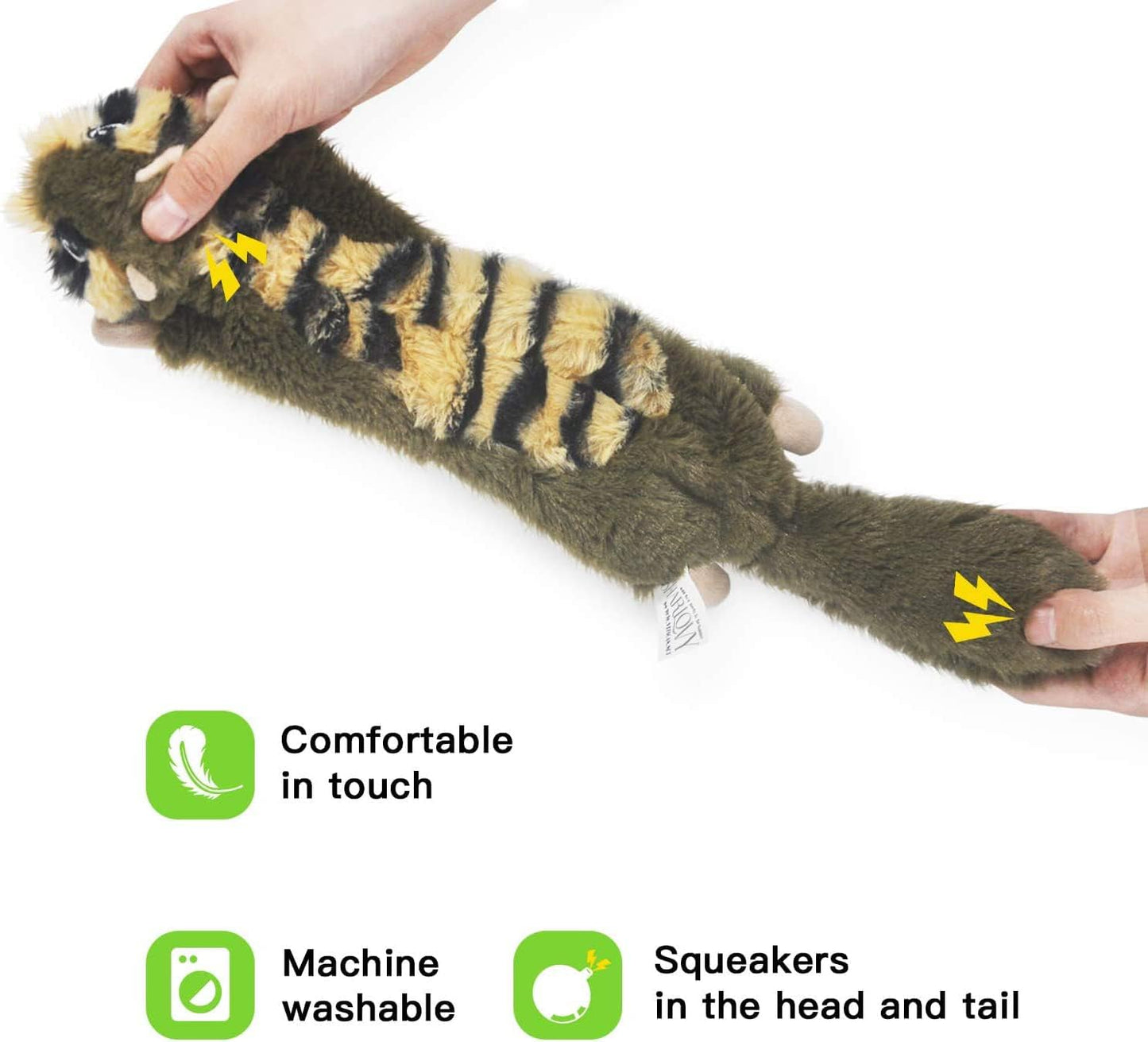 SHARLOVY Dog Squeaky Toy No Stuffing 6 Pack, Dog Toys Crinkle for Smal
