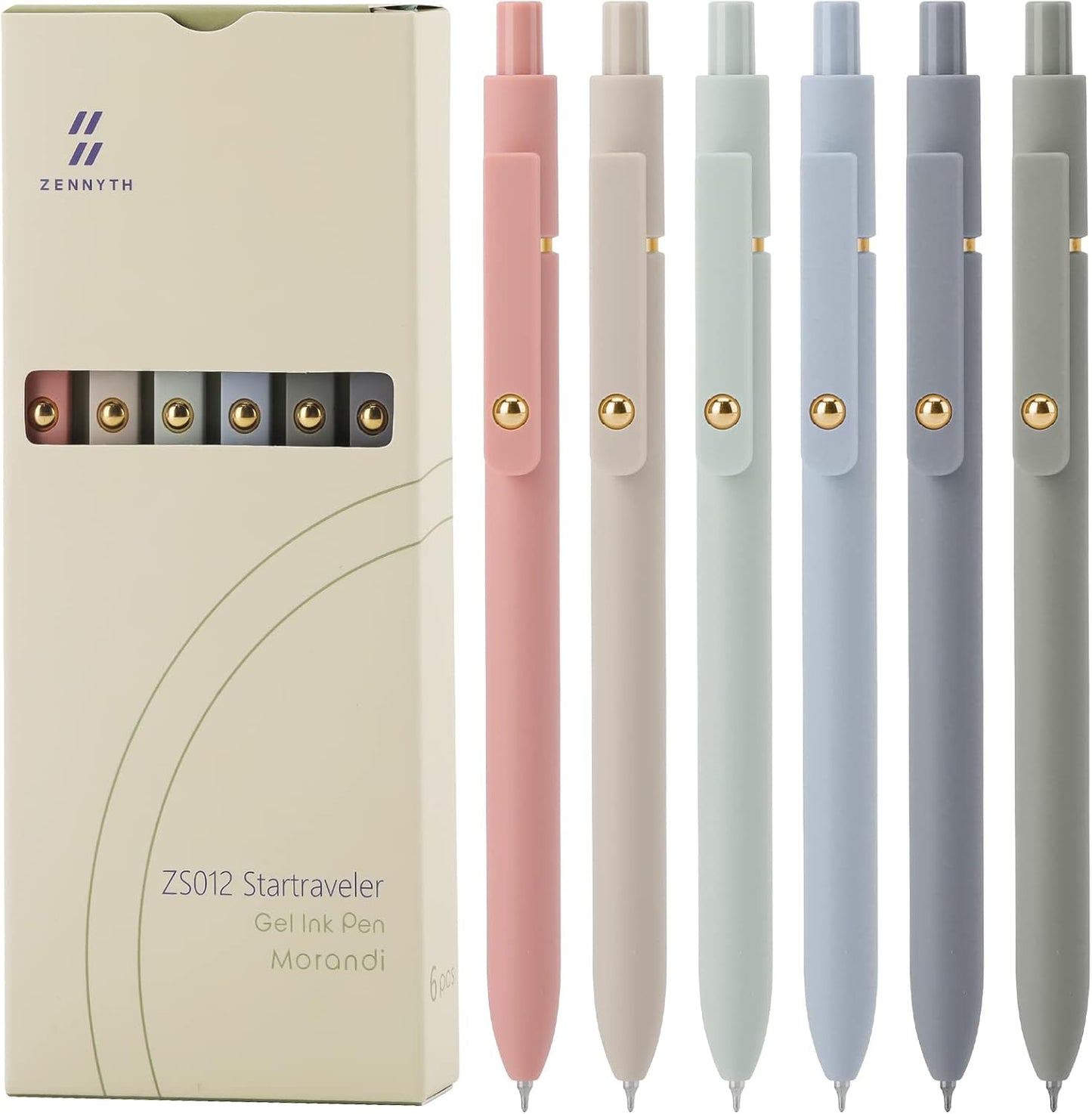 Ddaowanx Gel Pens, 6 Pcs 0.5mm Quick Dry Black Ink Pens Fine Point Smo