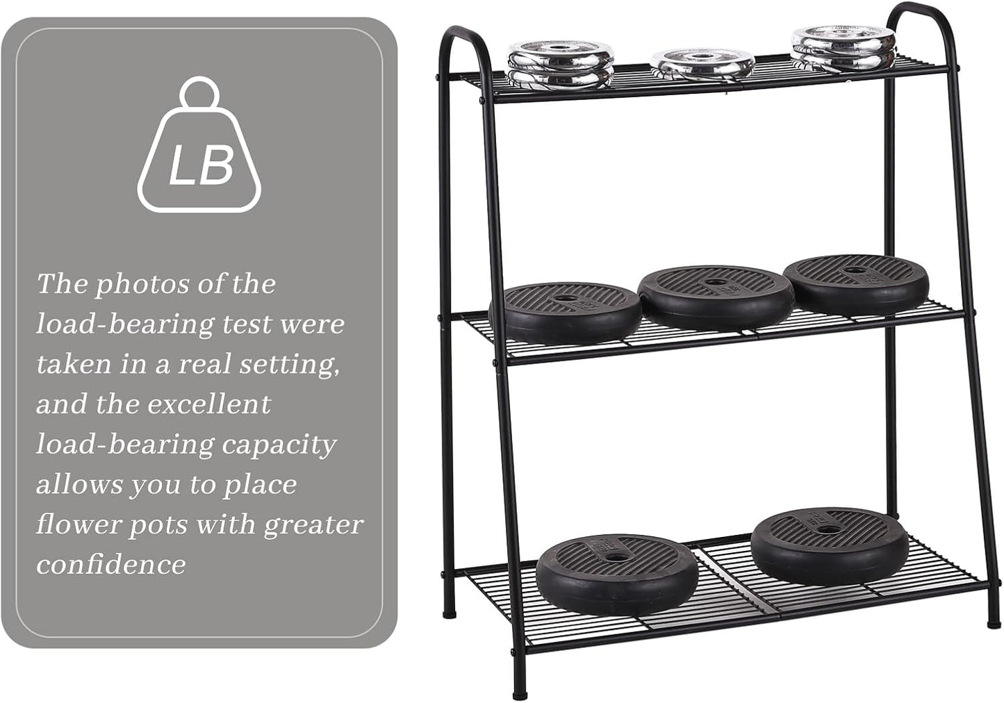 Metal Plant Stand Indoor Outdoor for Multiple Plants,3 Tier Plant Shel