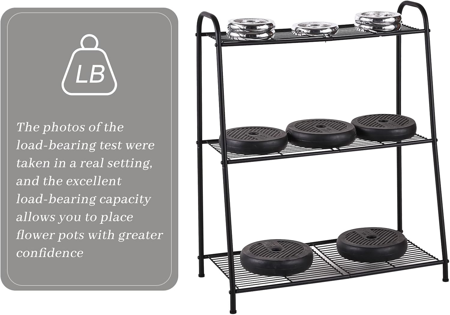 Metal Plant Stand Indoor Outdoor for Multiple Plants,3 Tier Plant Shel