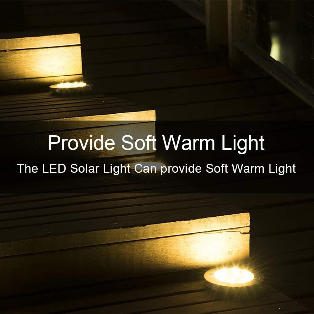 ZGWJ 8 Pack Solar Ground Lights,8 LED Solar Garden Lights Outdoor Wate