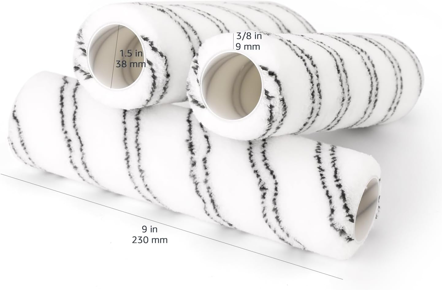 Amazon Basics Microfiber Paint Roller Covers for Painting Walls, Ceili