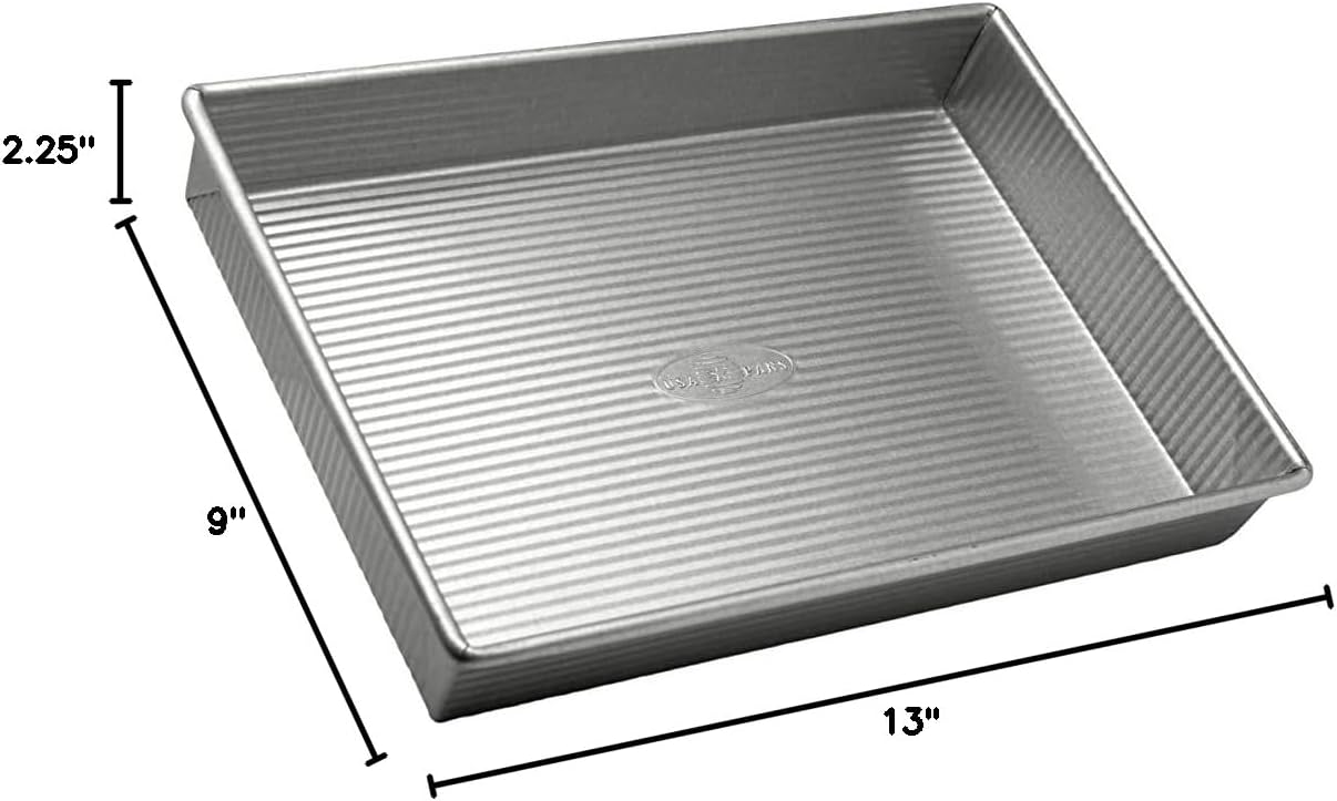 USA Pan Bakeware Rectangular Cake Baking Pan, 9 x 13 inch, Nonstick & 