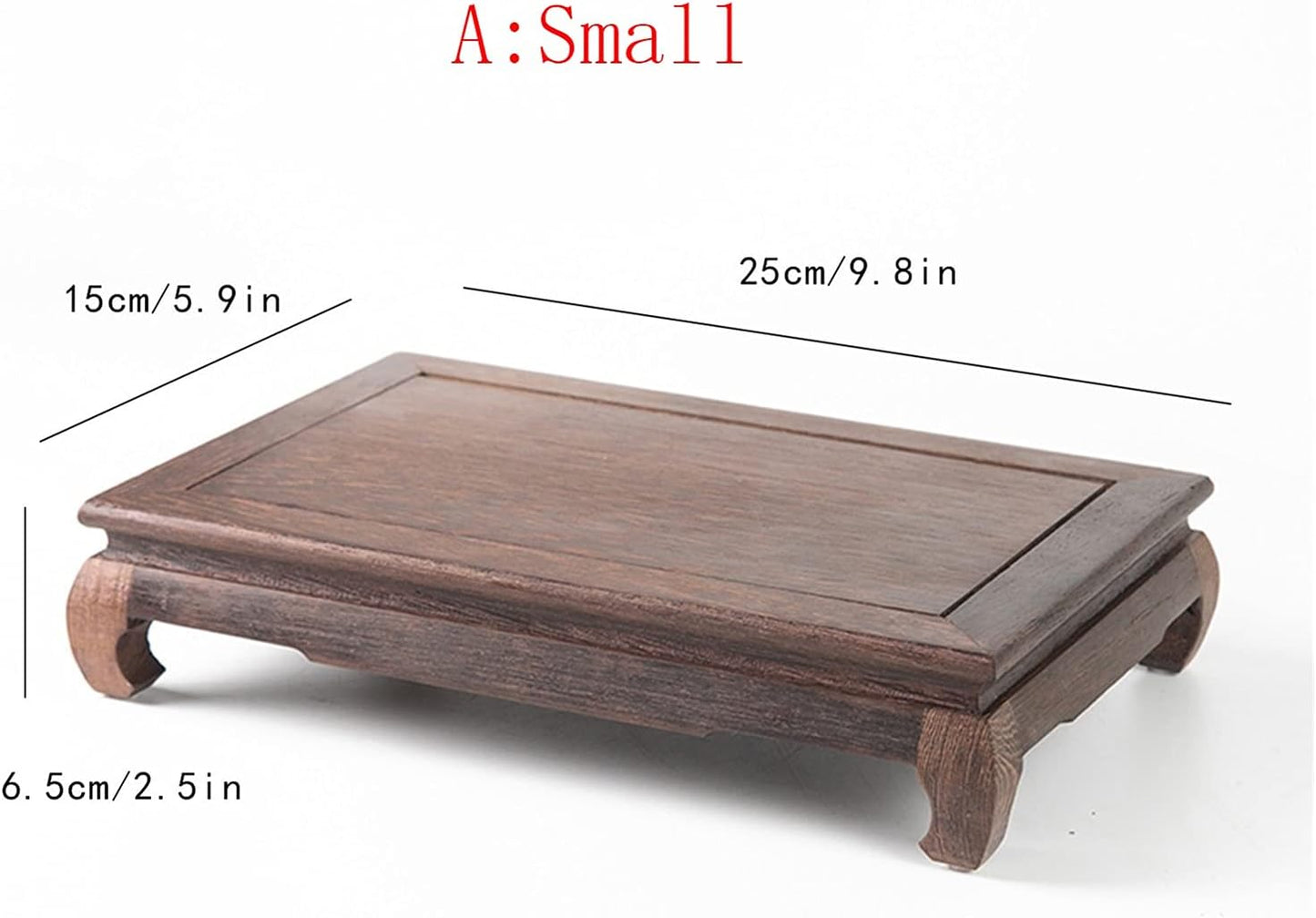 Vase Stand Indoor Wooden Vase Base Plant Stand For Indoor Outdoor Plants Flower Holder For Home Decor Wooden Bonsai Base Buddha Statue Decoration 2.5 Inch High Bonsai Display ?Base (Color : B) (A