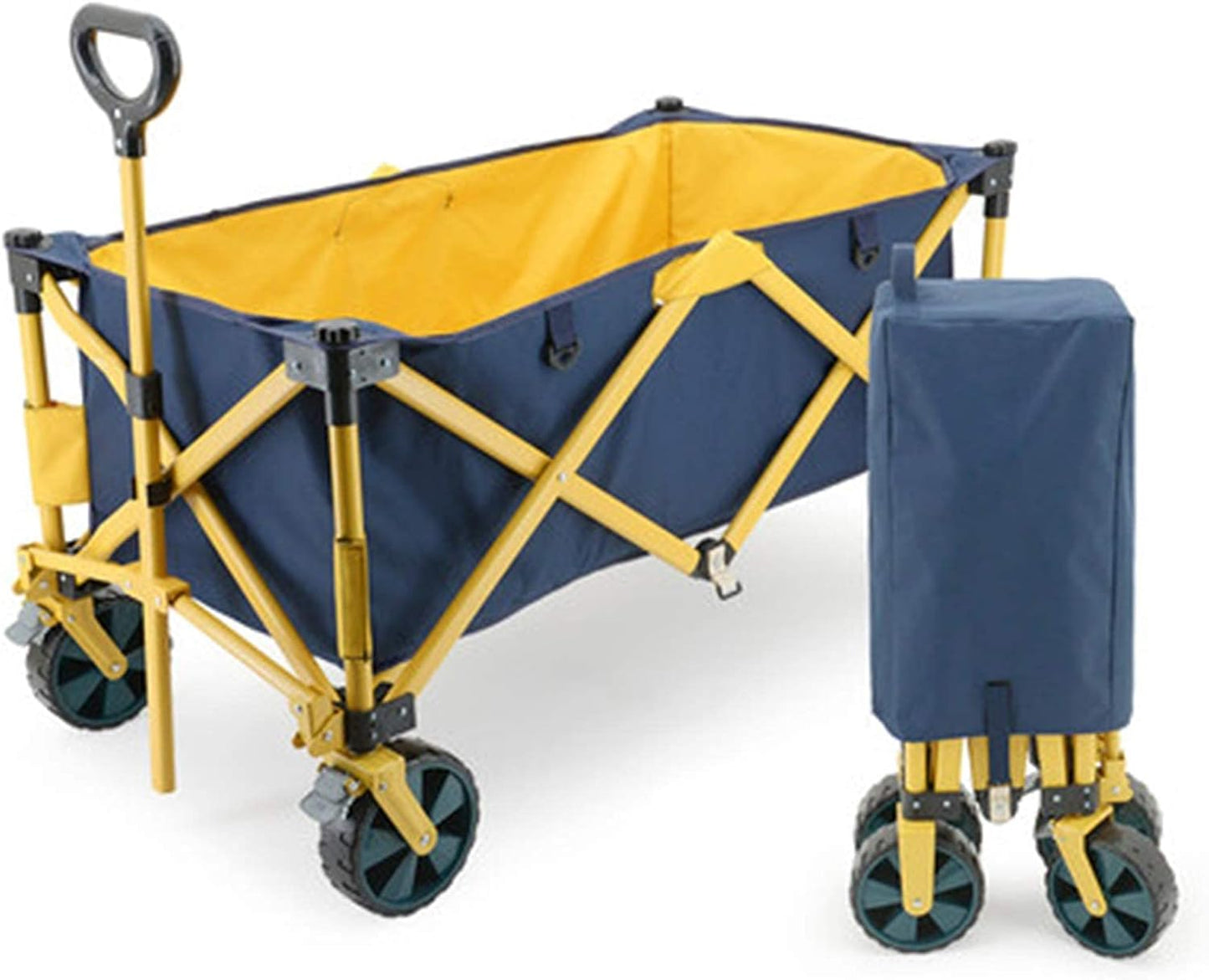 Garden Cart Outdoor Four-Wheel Trolley Camping Car Portable Folding Trolley Shopping Fishing Trolley Carts
