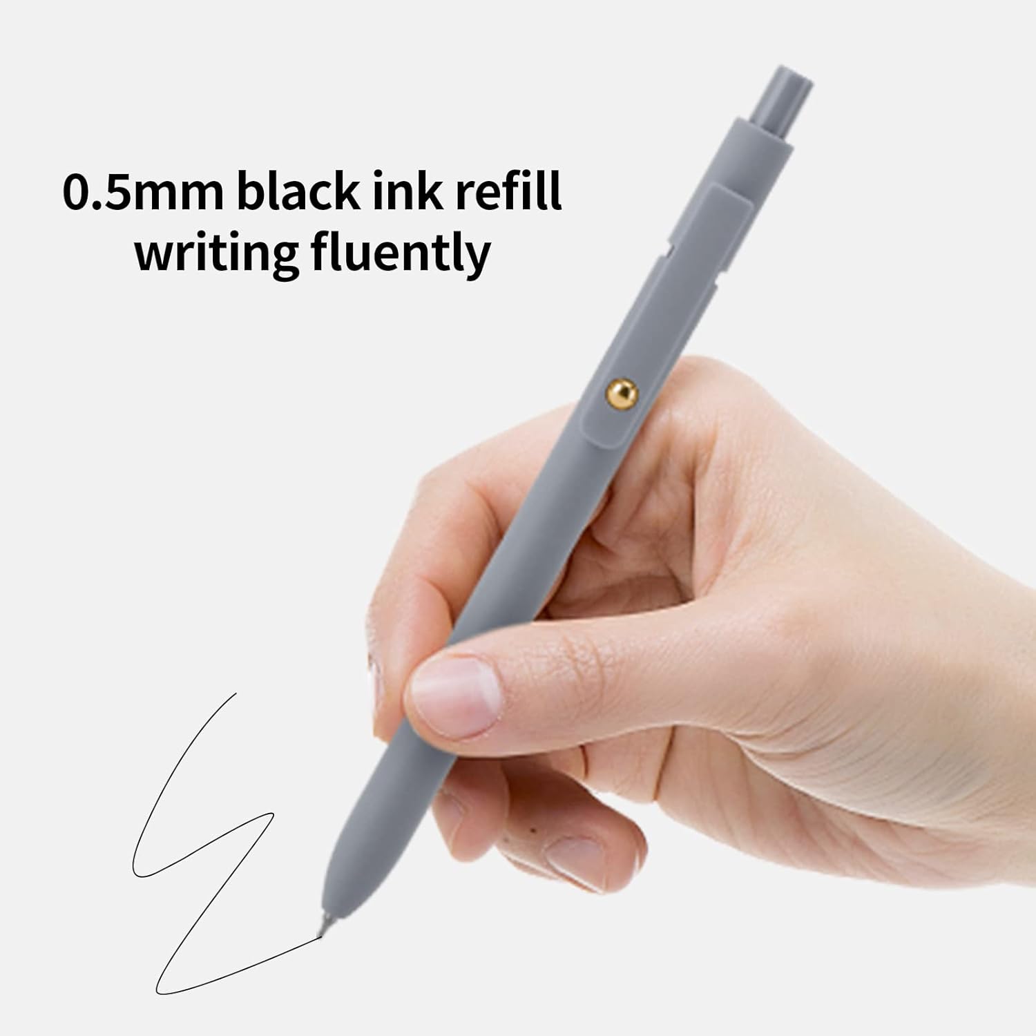 Ddaowanx Gel Pens, 6 Pcs 0.5mm Quick Dry Black Ink Pens Fine Point Smo