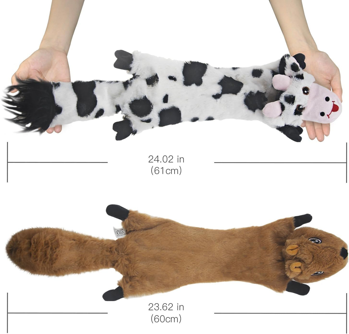 SHARLOVY Dog Squeaky Toys 5 Pack, Pet Crinkle Toy No Stuffing Animals 