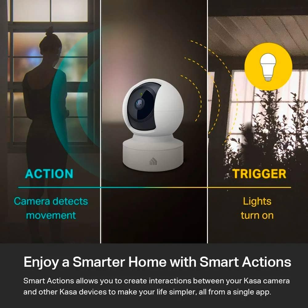 Kasa 1080p Indoor Pan/Tilt Wired Security Camera - Works as a Baby & P
