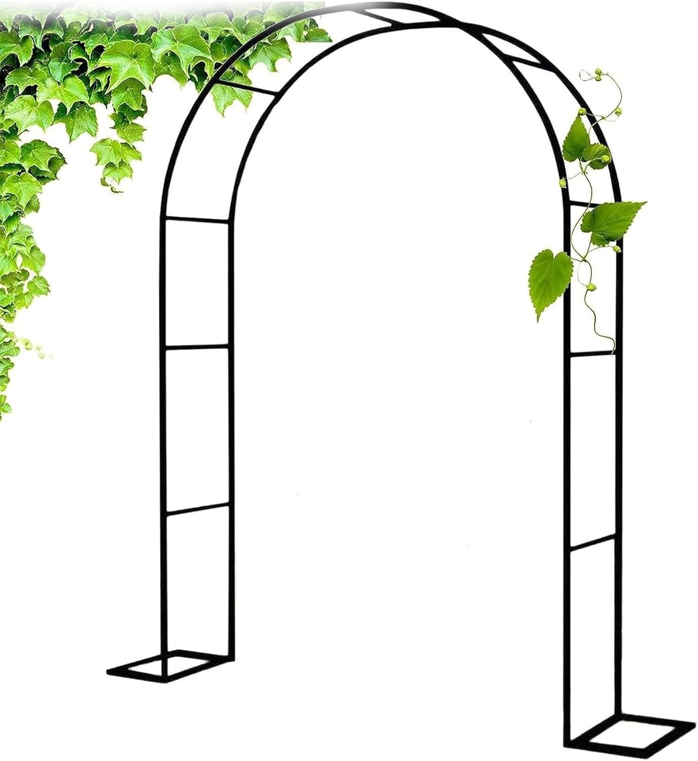 Heavy Duty Garden Trellis Arch for Climbing Plants, Metal Rose Arbor Support, Outdoor Wedding Archway, 1.2x2.2m Large Trellis for Roses and Vines