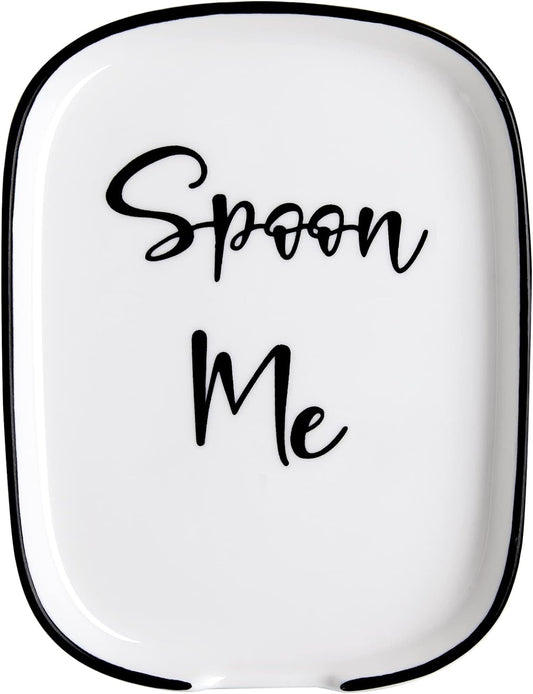 Ceramic Spoon Rest for Stove Top, Large Spoon Holder for Kitchen Count