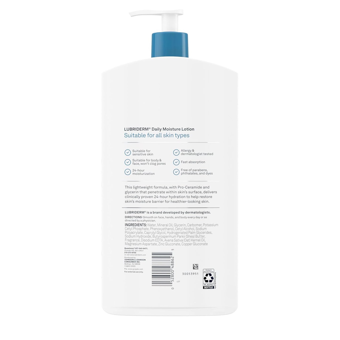 Lubriderm Daily Moisture Lotion + Pro-Ceramide, Shea Butter & Glycerin