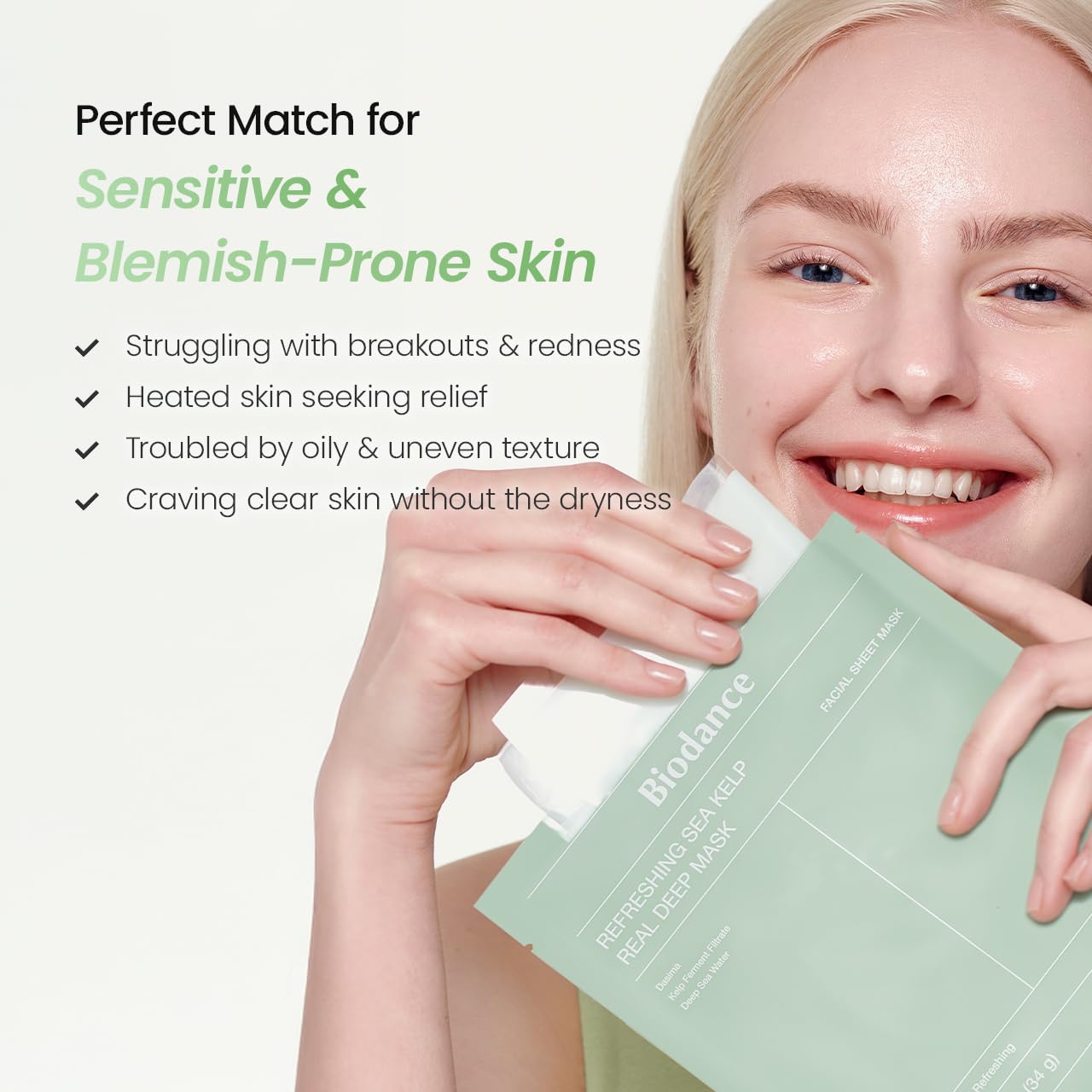 BIODANCE Refreshing Sea kelp Real Deep Mask, Overnight Hydrogel Face M