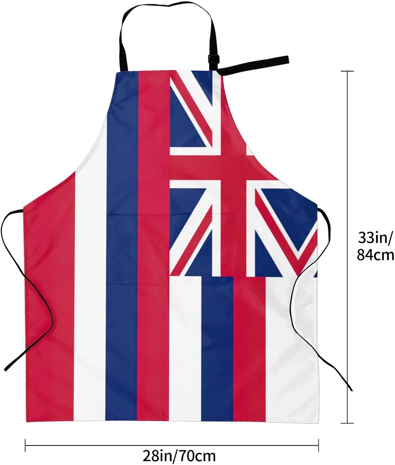Hawaii Flag print Waterproof apron with pocket adjustable cooking apron for adult kitchen bibs to bake
