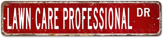 Lawn Care Professional Street Custom Signs Outdoor Metal Sign Lawn Care Professional Decor Care Professional Gift Vintage Metal Wall Sign Rustic Wall Art For Bedroom Living Room Front Porch