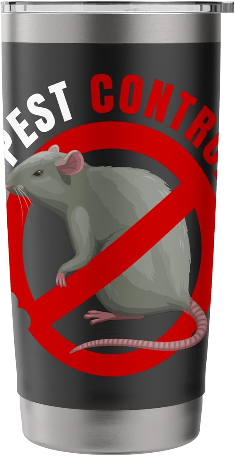 Pest Control Mouse Rat Stop Sign Deratization Stainless Steel Insulated Tumbler