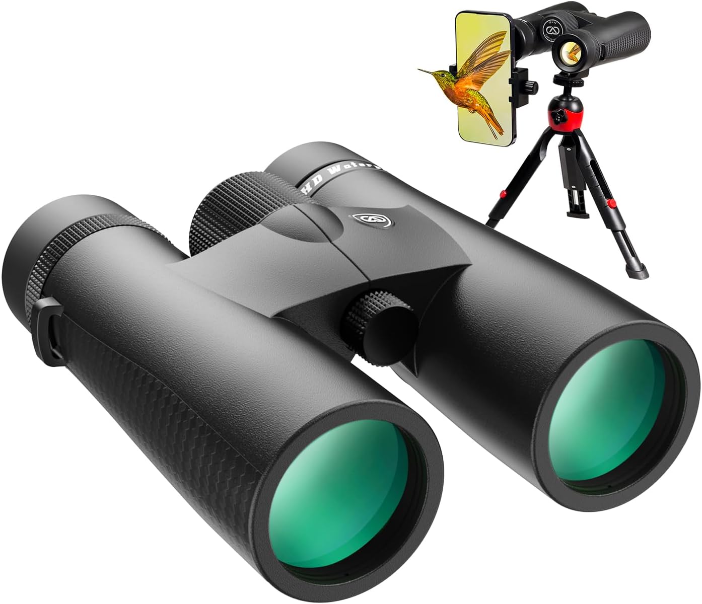 10x42 HD Binoculars for Adults High Powered with Phone Adapter, Tripod