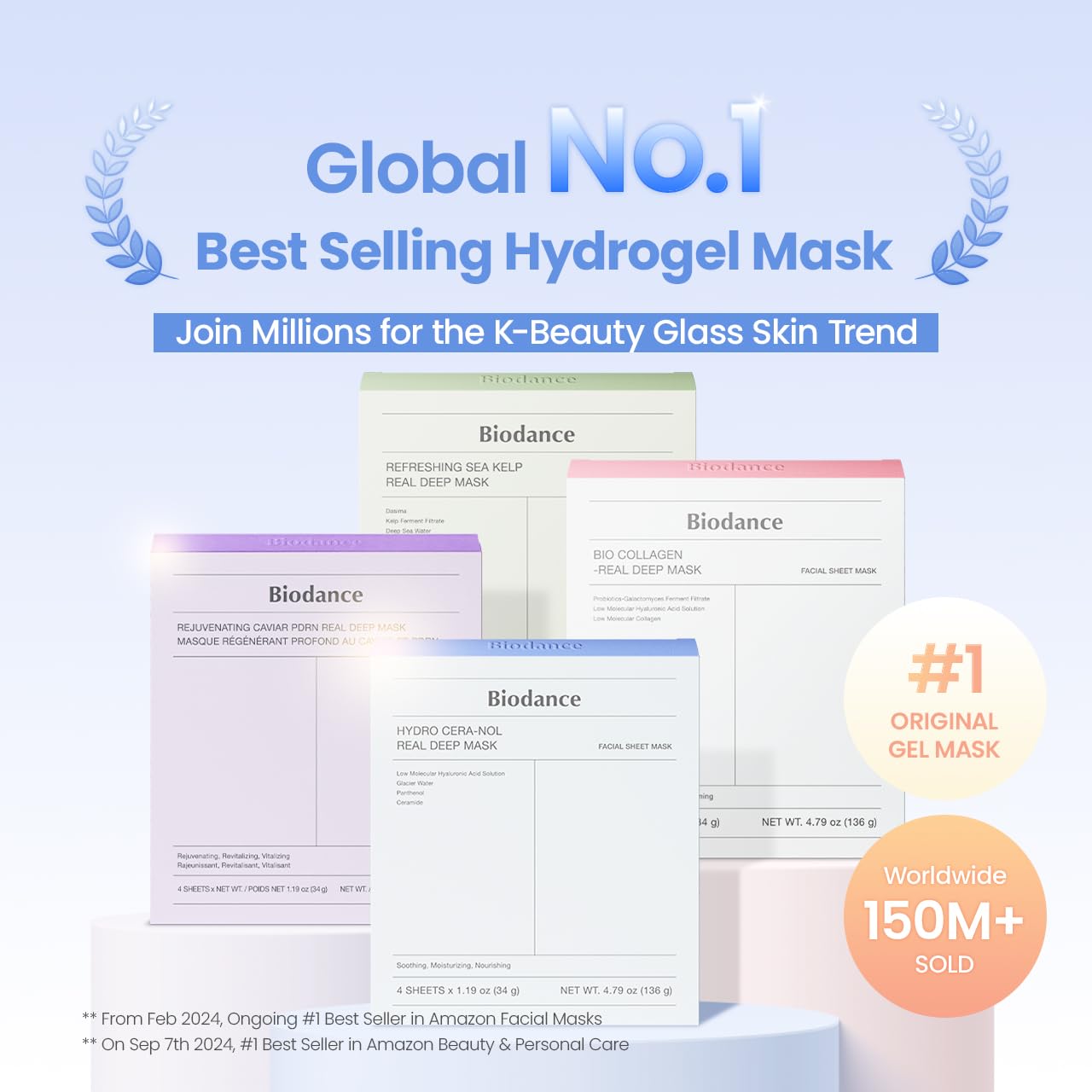 BIODANCE Hydro Cera-nol Real Deep Mask, Hydrating Overnight Hydrogel F