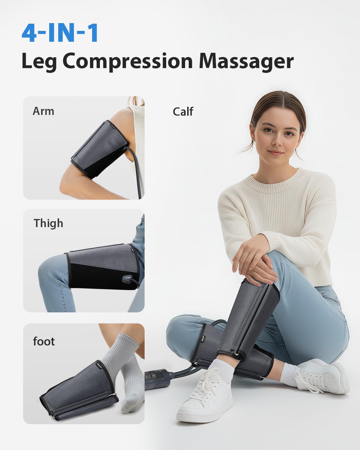 CINCOM Leg Massager for Circulation and Pain Relief, Air Compression C