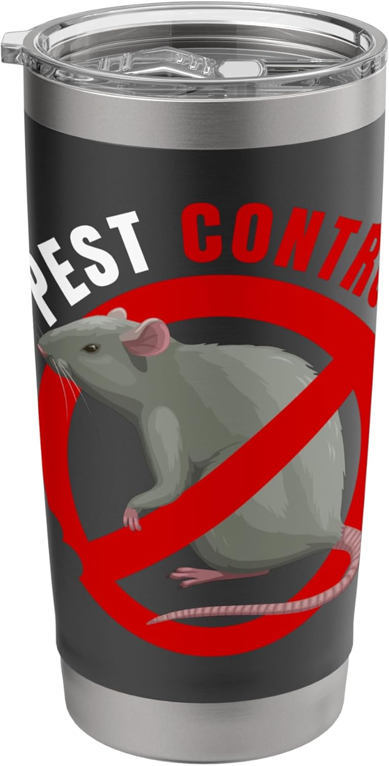 Pest Control Mouse Rat Stop Sign Deratization Stainless Steel Insulated Tumbler