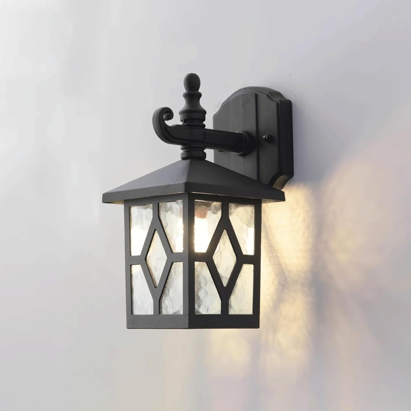Solar Outdoor Wall Sconce LED Exterior Wall Lamp Aluminum Outdoor Wall Light Dusk to Dawn Solar Wall Lantern Waterproof Porch Lighting Fixture for Patio Garden Garage Deck Cottage