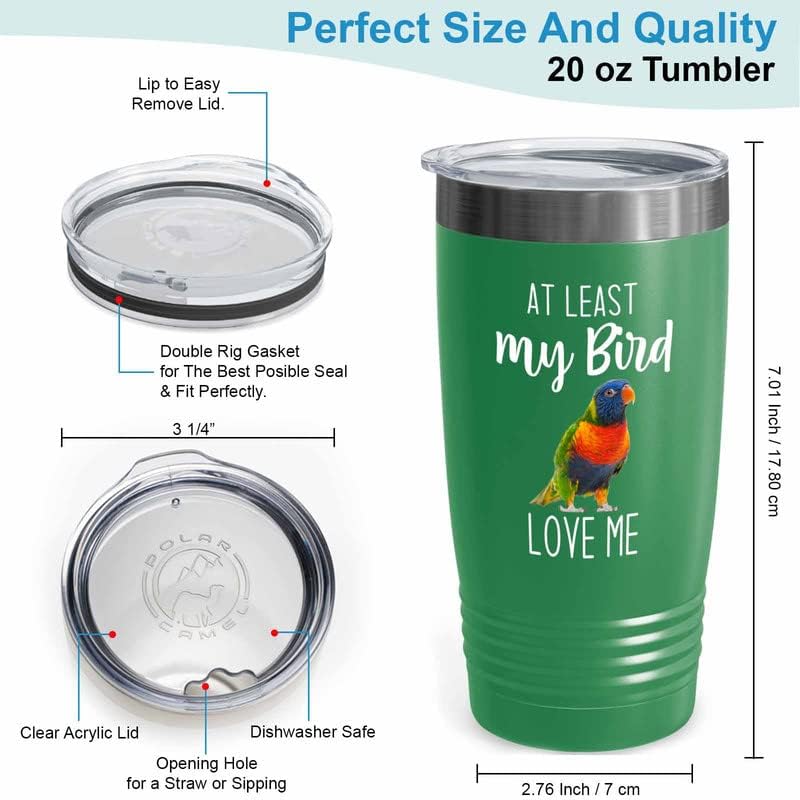 Bird Lover Green Edition Viking Tumbler 20oz - Bird Loves me - Humming