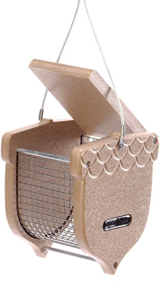 Birds Choice ACORN Peanut Feeder, Acord-Shaped Bird Feeder, 1 Quart, Taupe