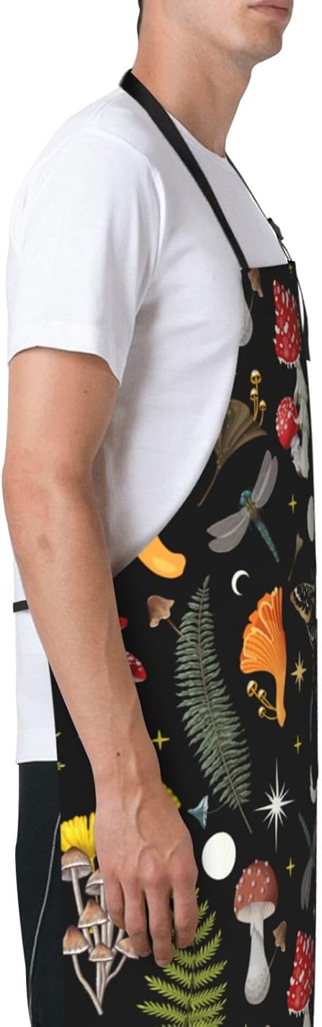 Siiuuol Cute Cats Unisex Waterproof Kitchen Chef Apron - With Adjustab