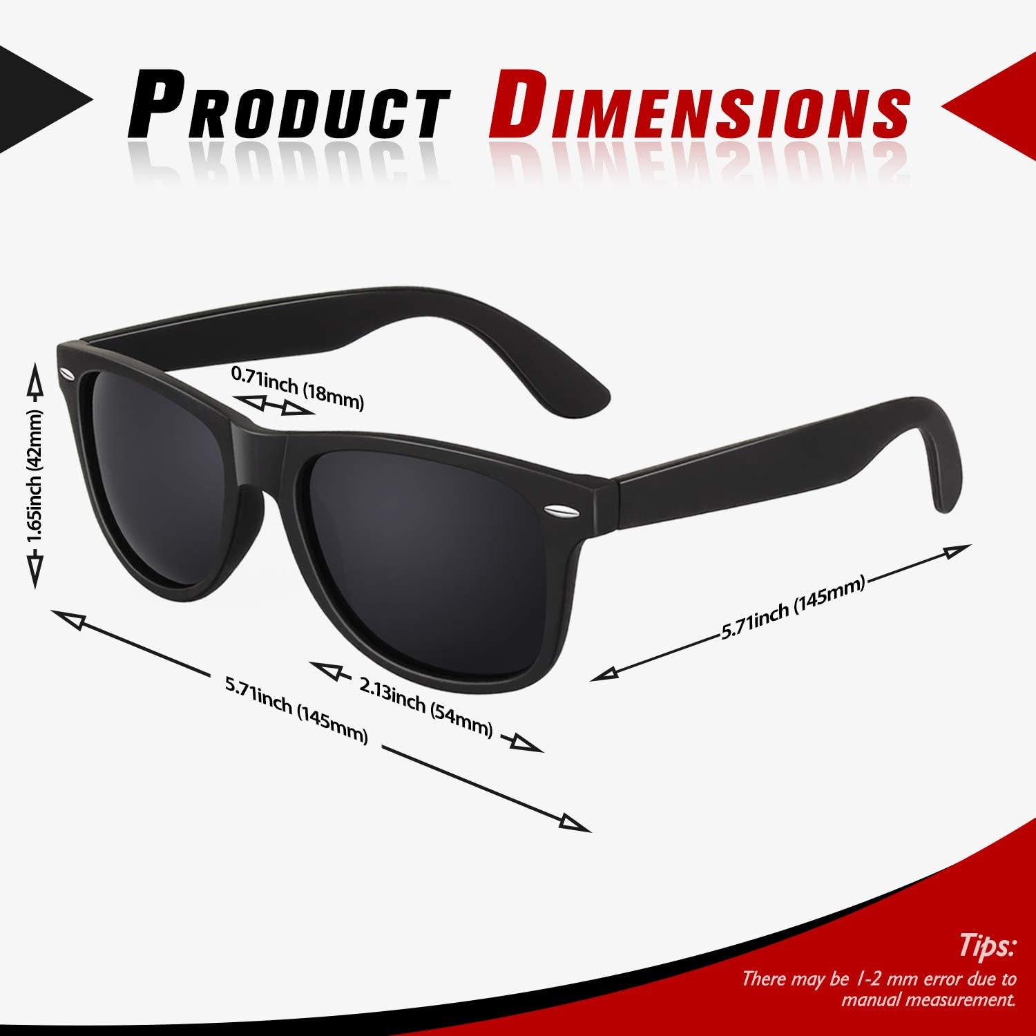 Sunier Polarized Sunglasses for Men and Women, Retro Square Matte Fini