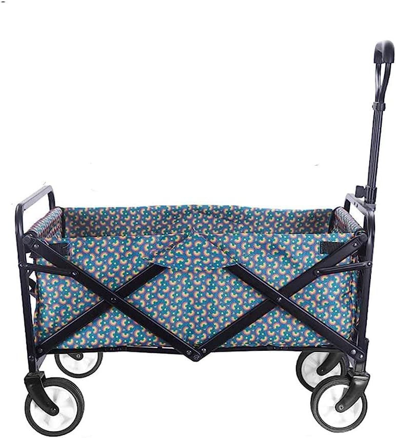 Collapsible Wagon Cart with Wheels Foldable Folding Wagons Carts Silen