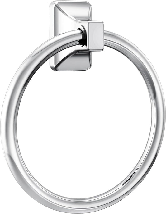Moen Donnor Collection Chrome 6.25-Inch Diameter Wall Mount Contemporary Bathroom Hand-Towel Ring, P5860