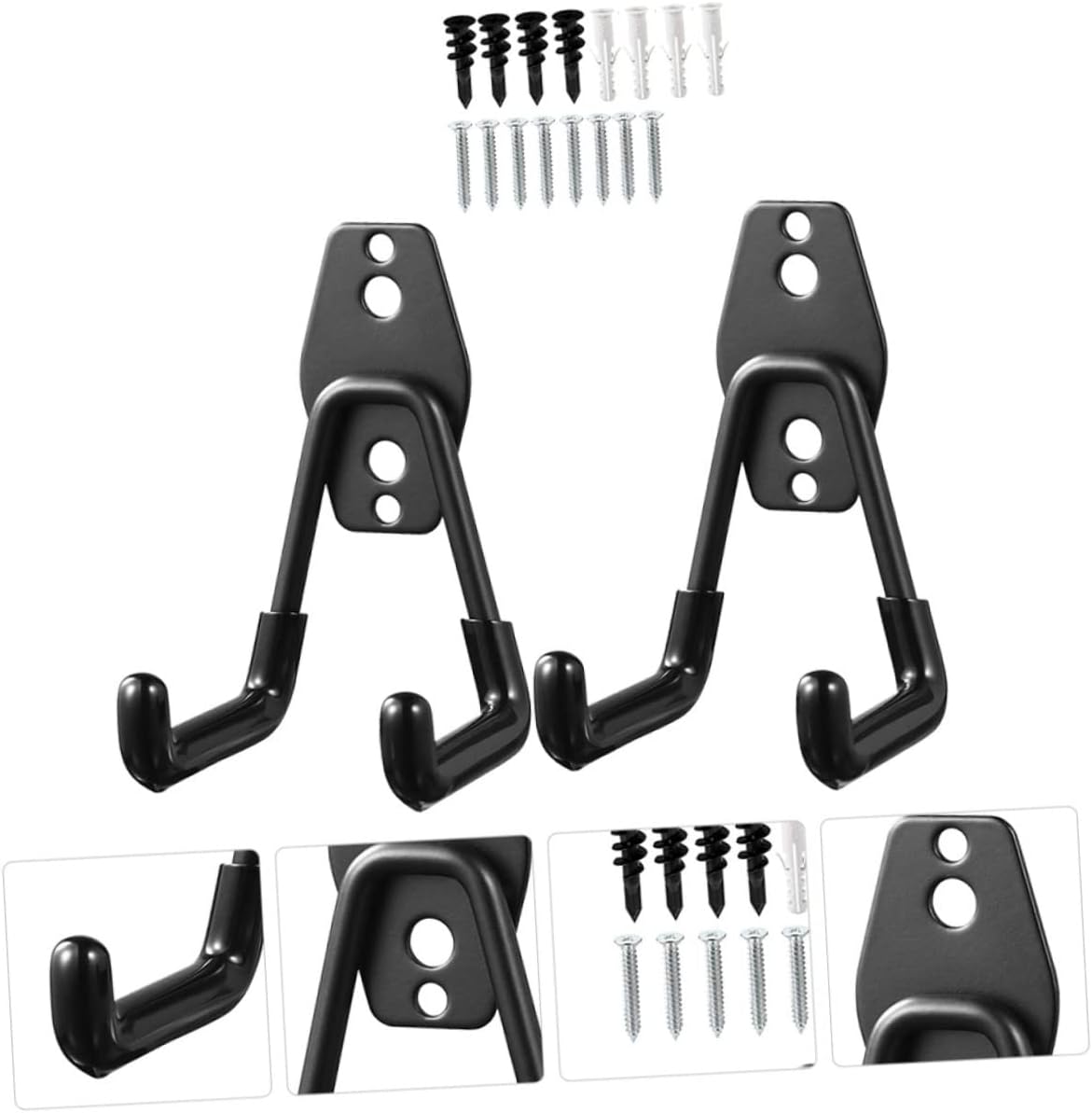 jojofuny Wall Hook 2 Pieces Metal Storage Hooks for Garage Utility and Garden Tools