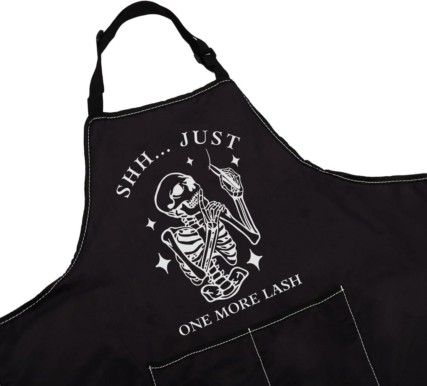 WCGXKO Shh Just One More Lash Kitchen Apron Beauty Lashes Gift Makeup 