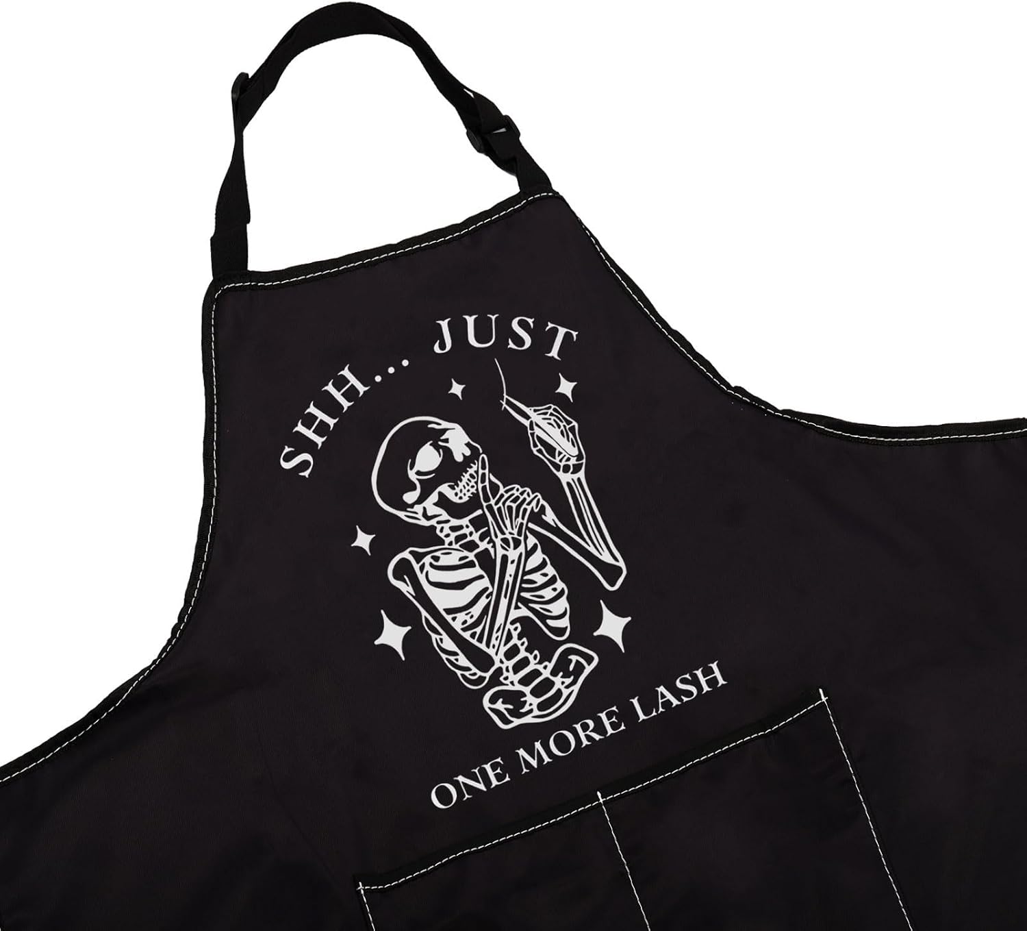 WCGXKO Shh Just One More Lash Kitchen Apron Beauty Lashes Gift Makeup 