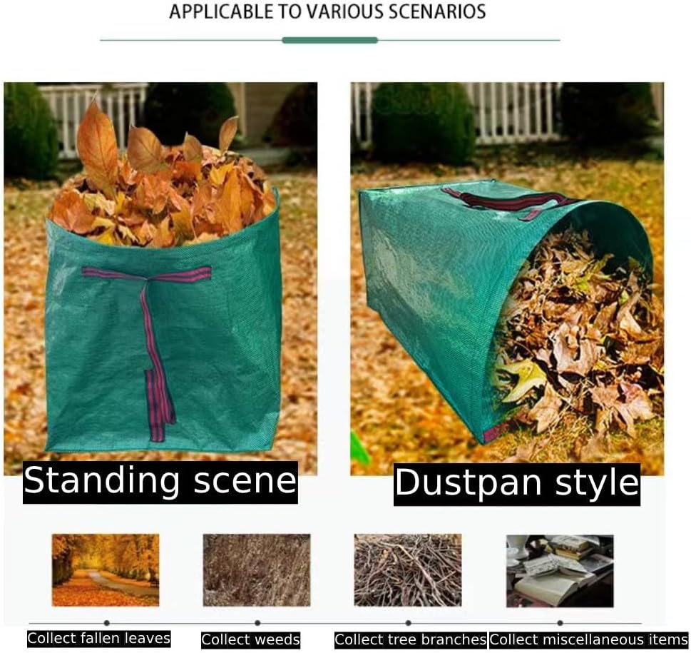 72 Gallon Garden Bag for Debris, 2-Pack Yard Waste Bag with Large Dust