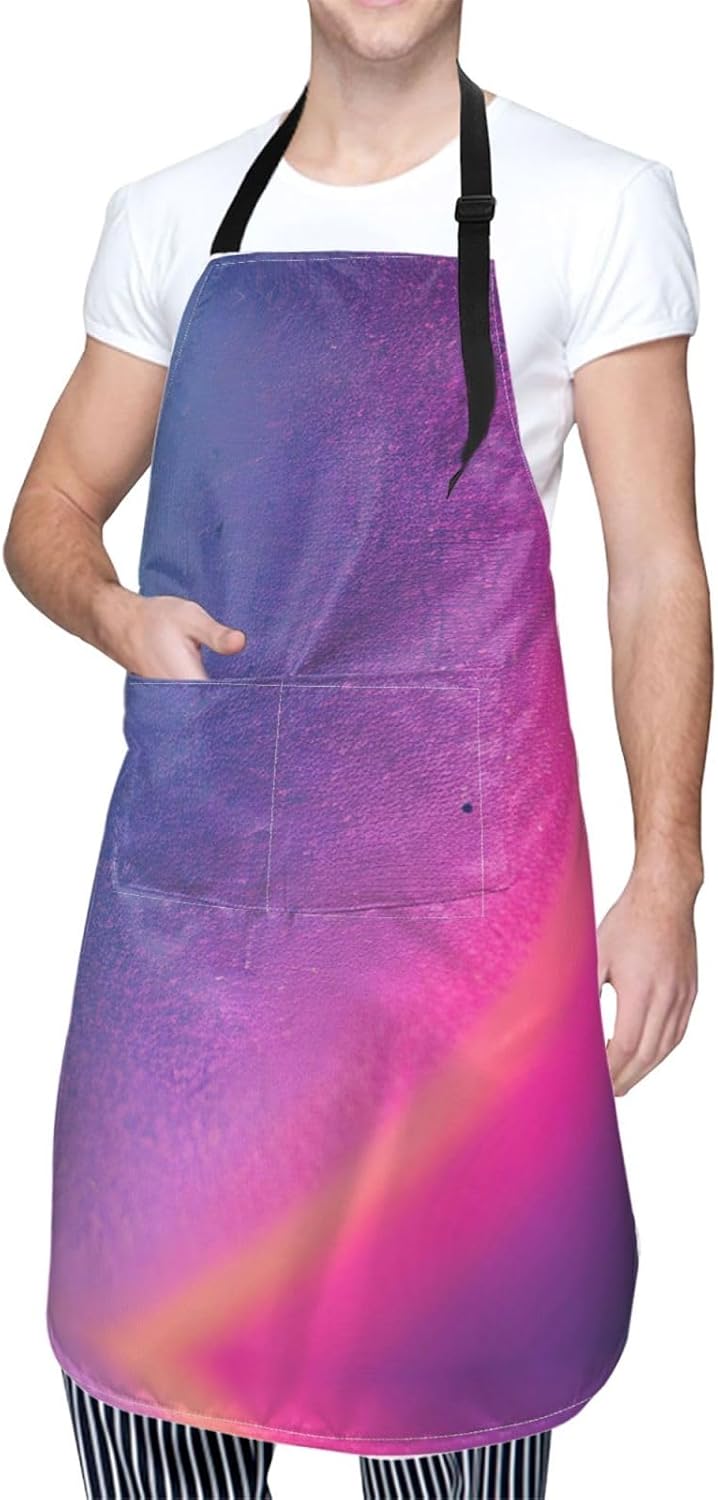 Abstract Geometric print Waterproof chef's apron with pocket apron for