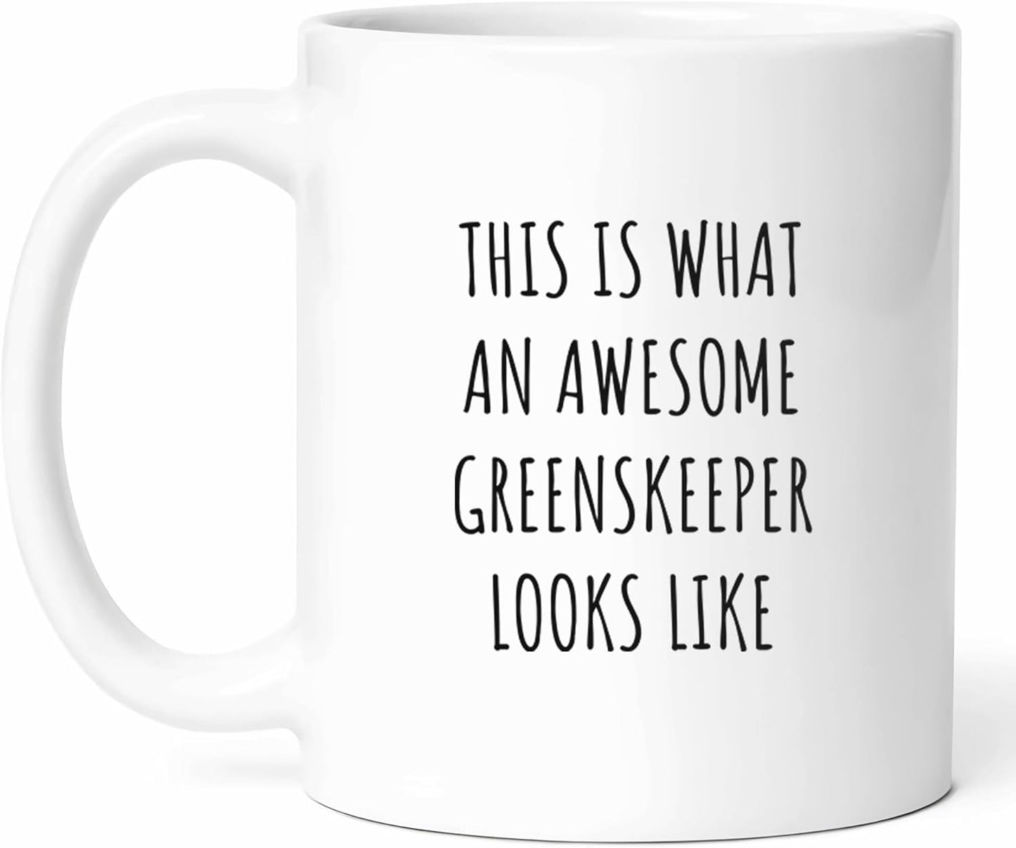 Awesome Greenskeeper Mug - Turf Management Coffee Cup - Landscape Professional Funny Gift From - Lawn Care Tea Mugs - Groundskeeper Cups - 11 Oz Ceramic Gifts For Gardeners, Birthday, Him, Her