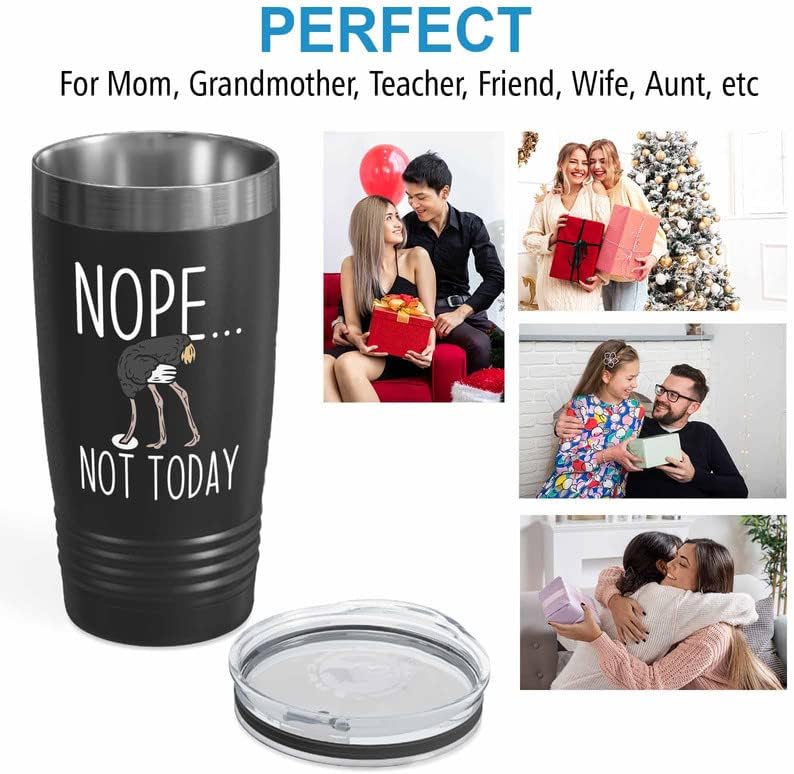 Bird Lover Black Edition Viking Tumbler 20oz - Nope not Today - Hummin