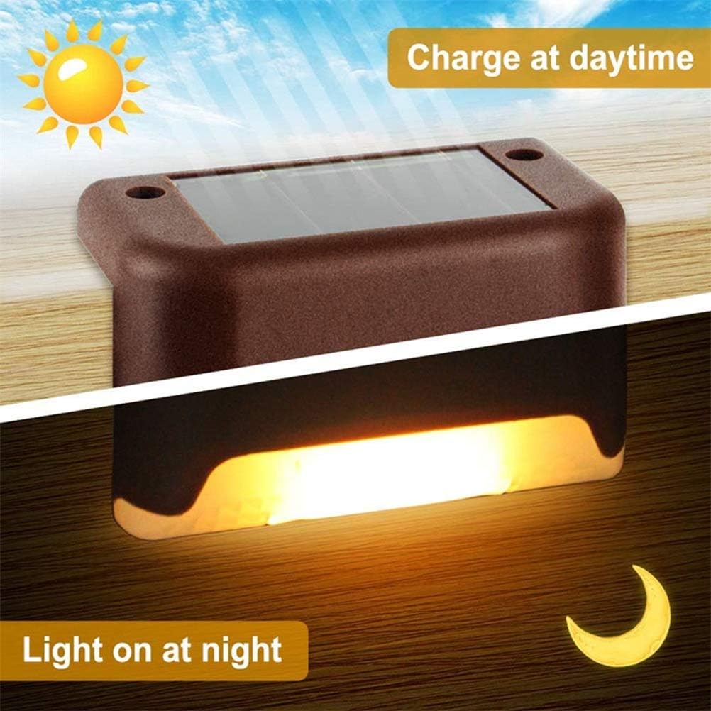 Wall Light 8/16 PCS Solar Lights Solar Step Lights Outdoor Waterproof Solar Stair Fence Lamp Decoration for Patio Stairs Garden Yard